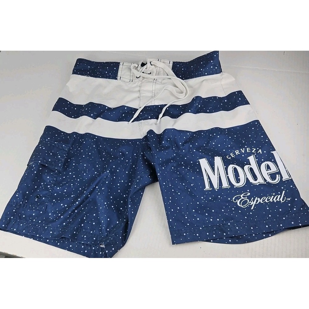 New Men's Cerveza Modelo Beer Board Shorts Swim Trunks Size Small Official (864)